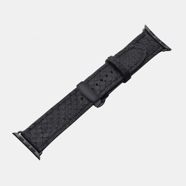 ціна на Ремінець для Apple Watch зі шкіри пітона в чорному кольорі