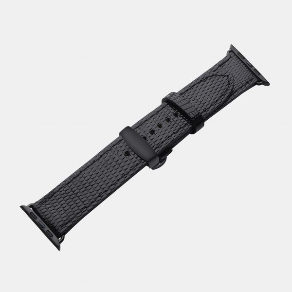 price for Band for Apple Watch made of iguana skin in black color