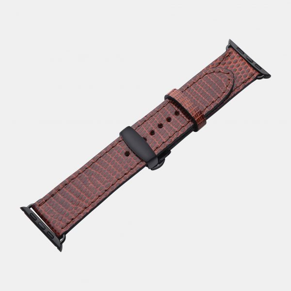 ціна на Ремінець для Apple Watch зі шкіри ігуани в коричневому кольорі
