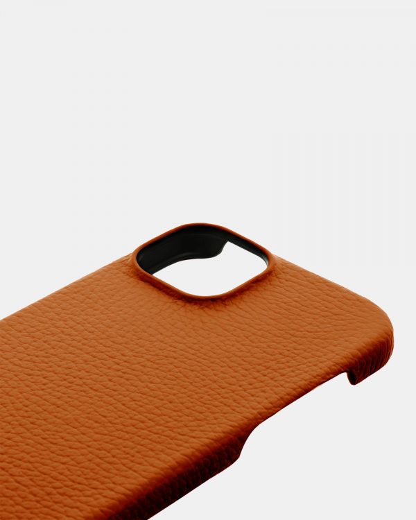 ціна на Помаранчевий шкіряний чохол для iPhone 13 Mini