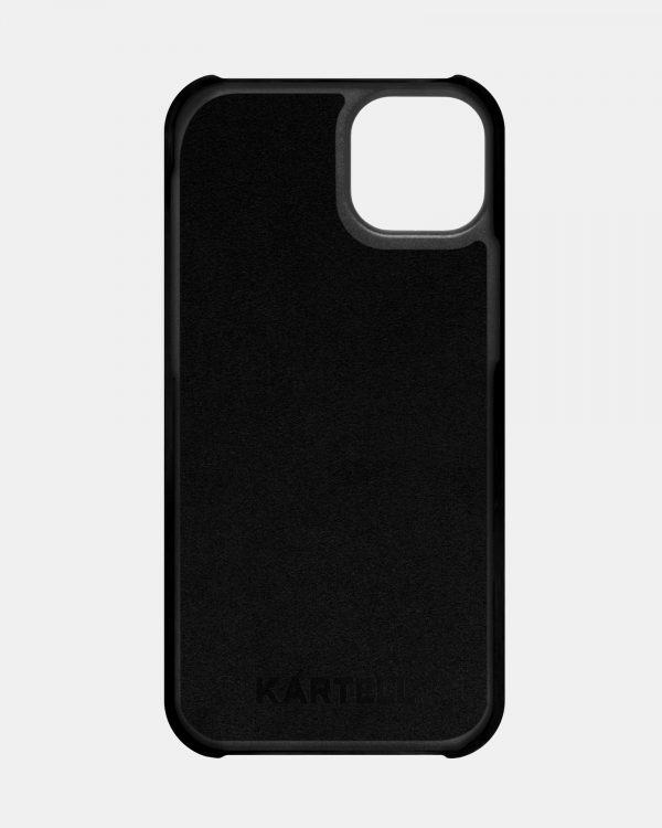 Black leather case for iPhone 14 Plus