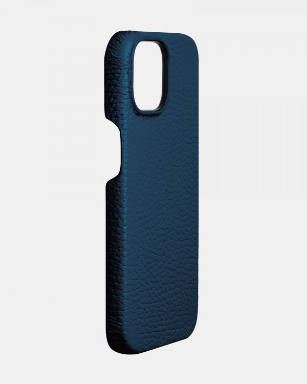 Темно-синий кожаный чехол для iPhone 14 Plus