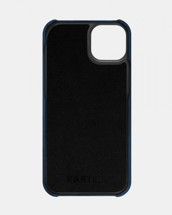 Dark blue leather case for iPhone 13