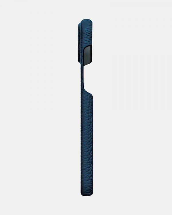 Темно-синий кожаный чехол для iPhone 13 Mini