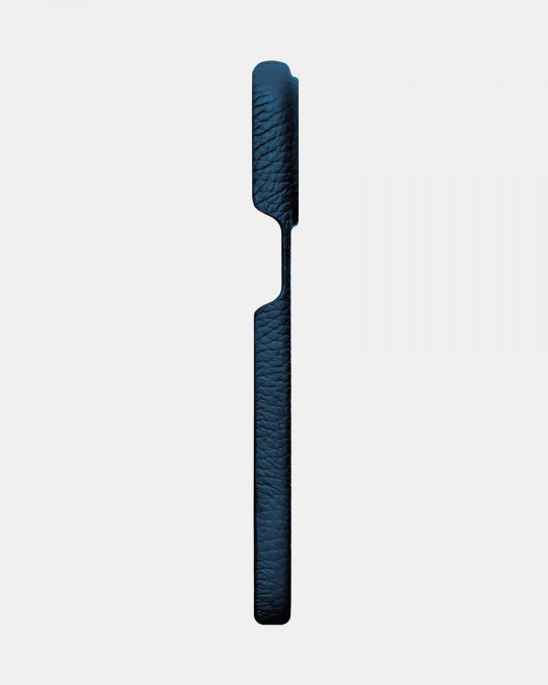 Темно-синій шкіряний чохол для iPhone 14 Pro