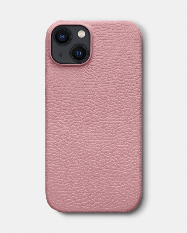 Рожевий шкіряний чохол для iPhone 13