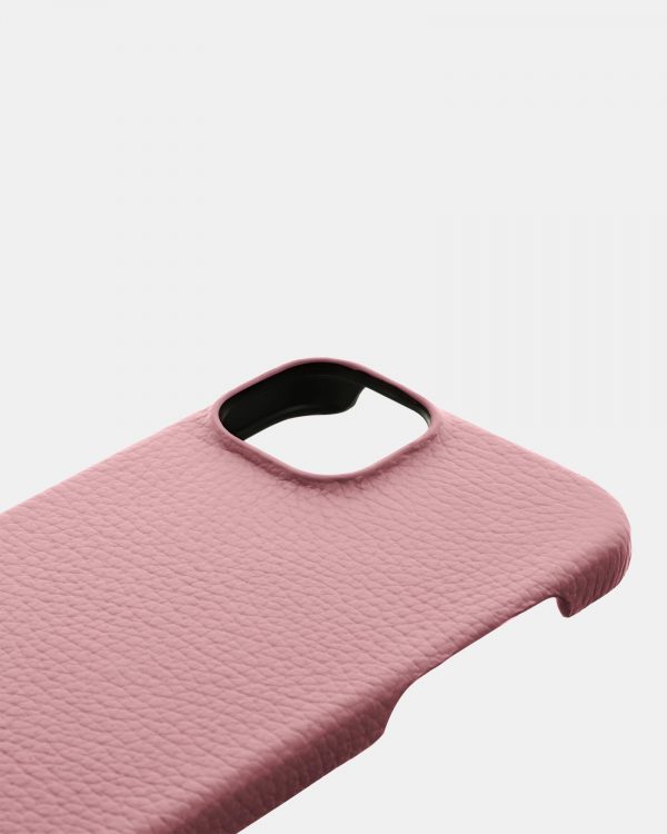 цена на Розовый кожаный чехол для iPhone 13 Mini