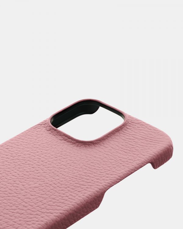 ціна на Рожевий шкіряний чохол для iPhone 15 Pro