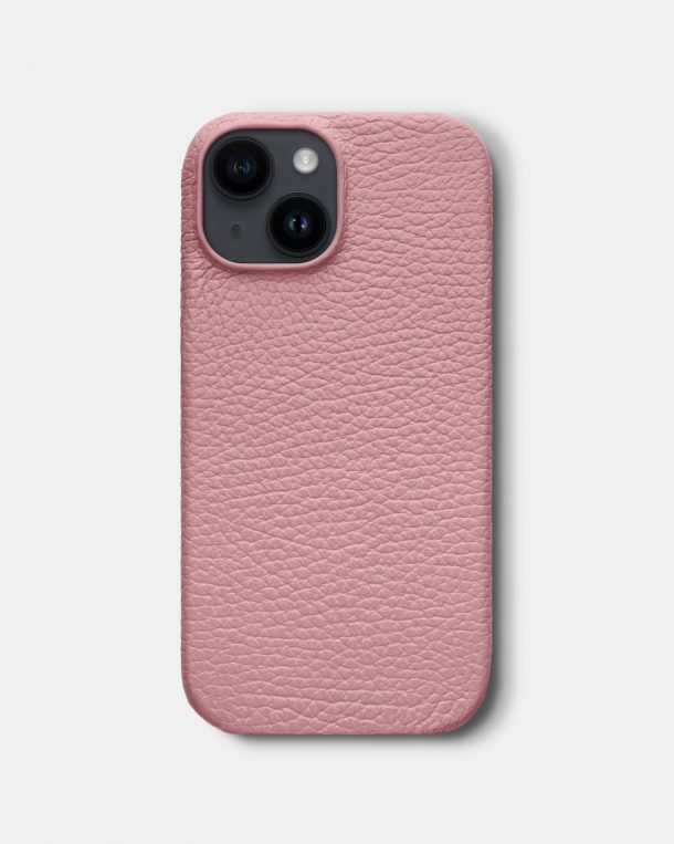 Рожевий шкіряний чохол для iPhone 14