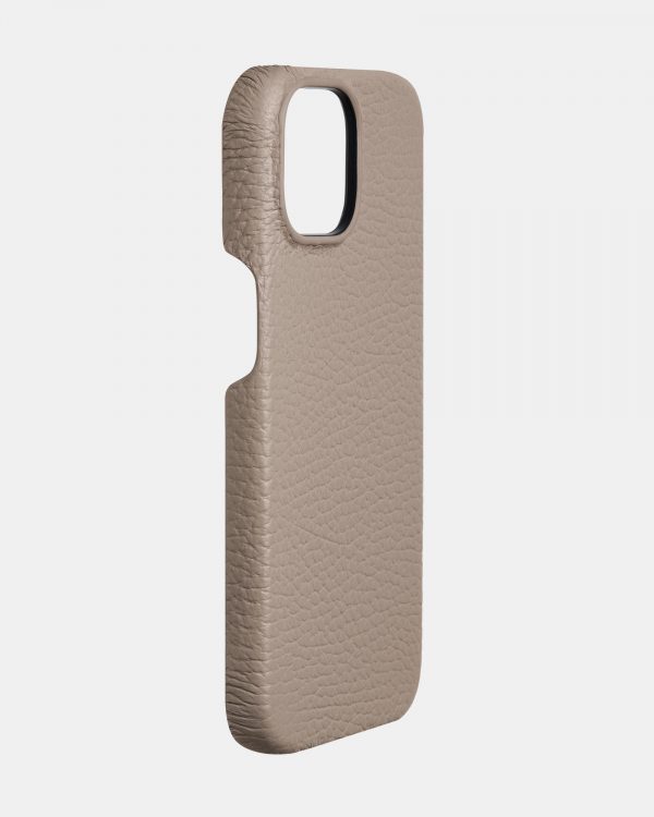 Бежевый кожаный чехол для iPhone 13 Mini