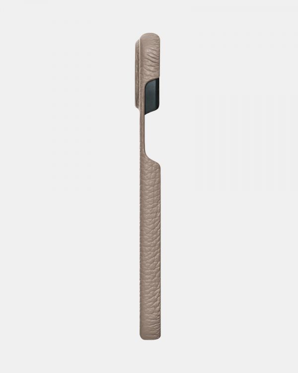 Бежевый кожаный чехол для iPhone 13 Mini