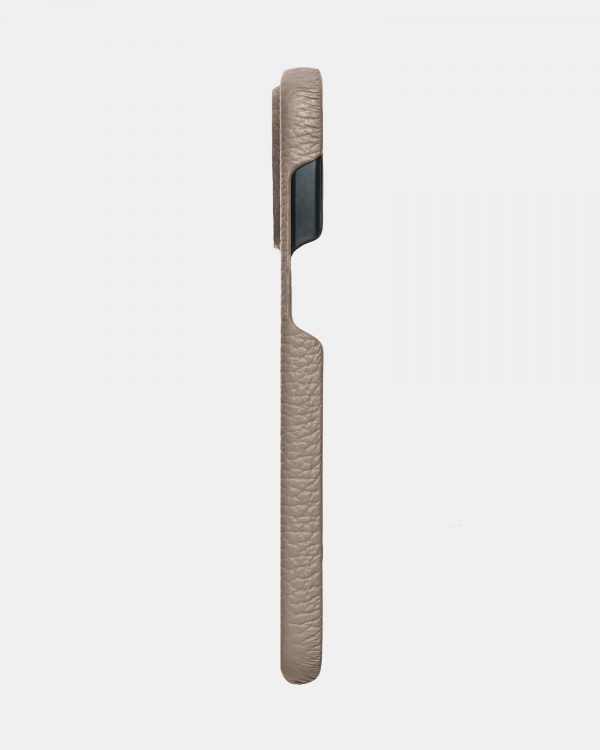 Бежевый кожаный чехол для iPhone 13 Pro Max