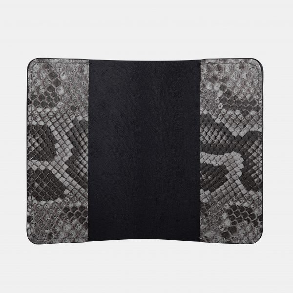 price for Passport cover made of gray python skin with small scales