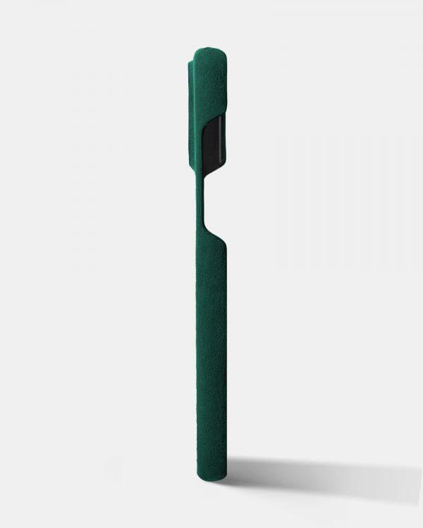Зелений чохол з алькантари для iPhone 15 Pro Max