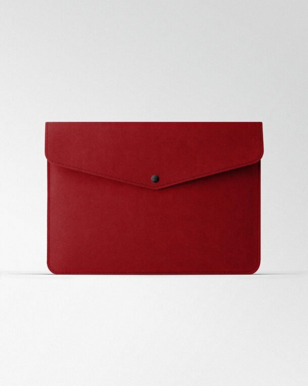 Чохол Envelope з червоної алькантари для MacBook