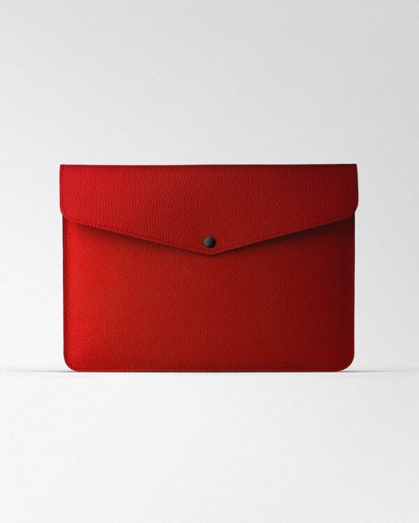 Чохол Envelope із червоної шкіри для MacBook