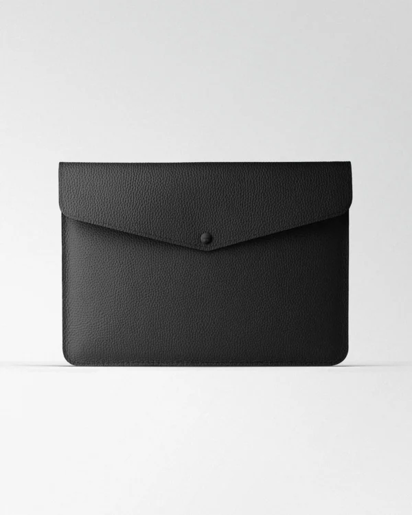 Чохол Envelope із чорної шкіри для MacBook