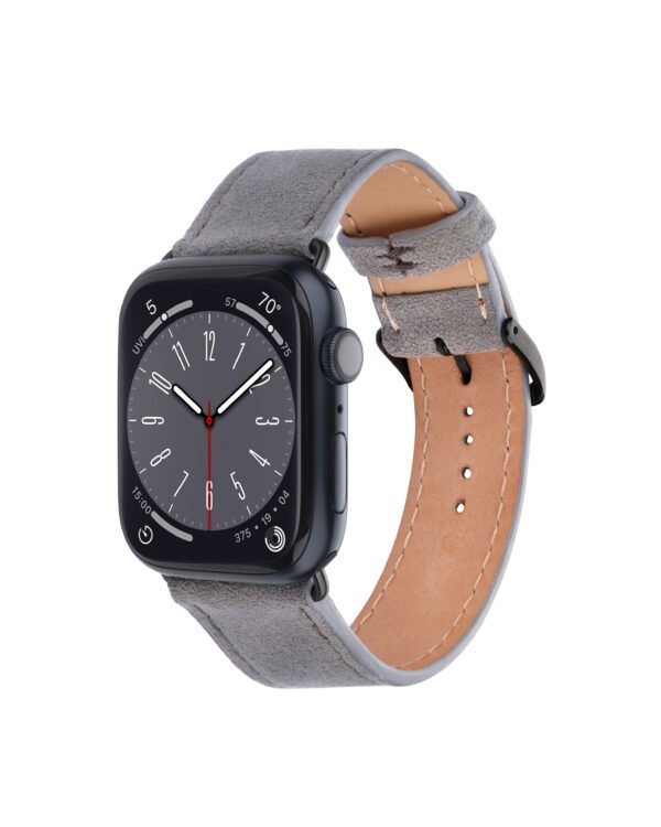 Ремінець для Apple Watch з алькантари у сірому кольорі