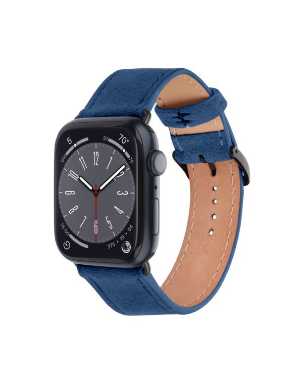 Ремінець для Apple Watch з алькантари у синьому кольорі