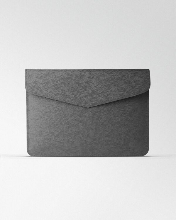 Чохол Magnetic Envelope  із сірої текстурної шкіри для MacBook