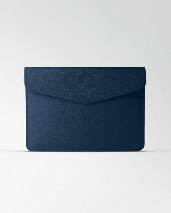 Чохол Magnetic Envelope  із темно-синьої текстурної шкіри для MacBook